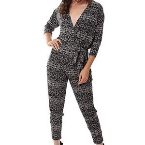 Veronica M Jumpsuits Cross Front V Neck Tie Waist